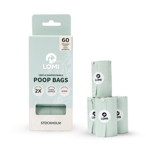 ENVIRONMENTALLY FRIENDLY DOG POOP BAGS 