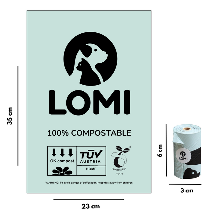 ENVIRONMENTALLY FRIENDLY DOG POOP BAGS 
