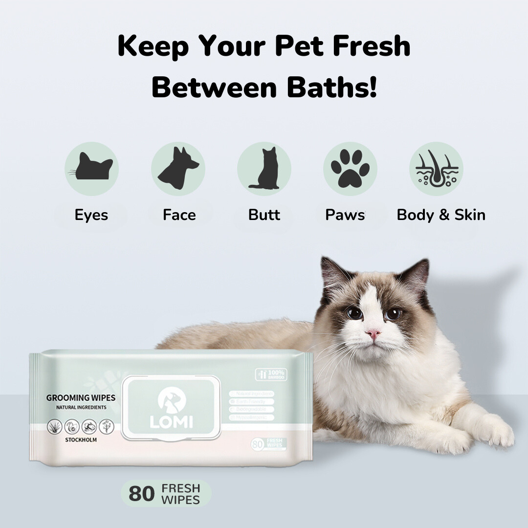 Aloe Vera & Chamomile wet wipes for Dogs & Cats - Premium Size